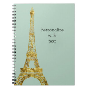 Carnet Tour Eiffel de charme d'or
