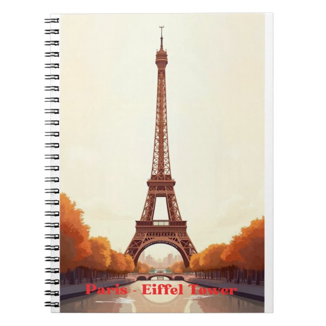Carnet Tour Eiffel de Paris Cornhole – Conception de voya (Devant)