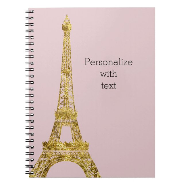 Carnet Tour Eiffel Glam Or (Devant)