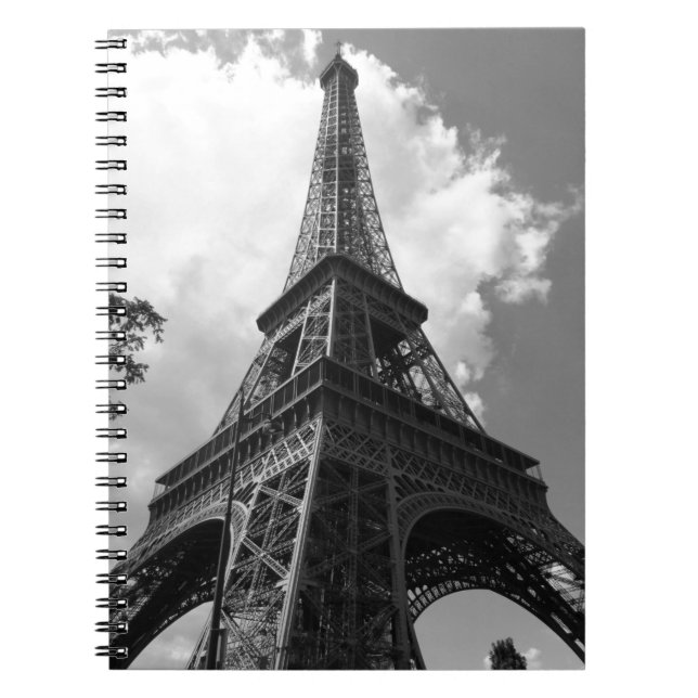 Carnet Tour Eiffel noir et blanc à Paris (Devant)