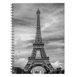 Carnet Tour Eiffel noir et blanc Paris France