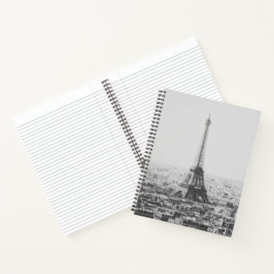 Carnet Tour Eiffel noir et blanc Paris Photographie