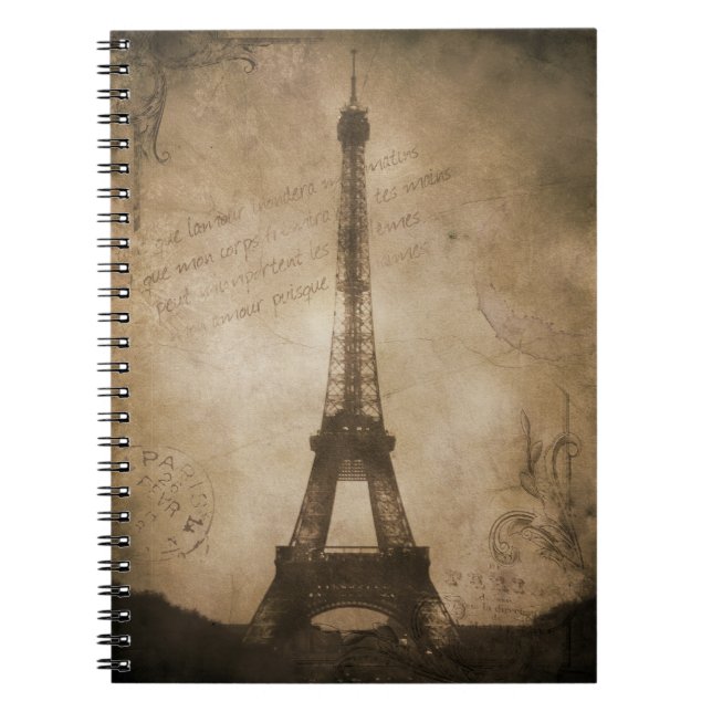 Carnet tour eiffel vintage (Devant)