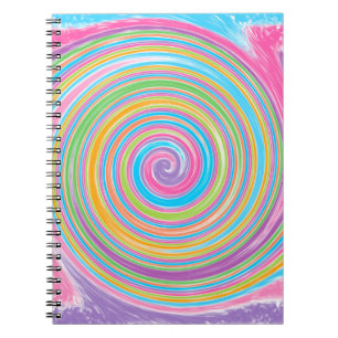 Carnet Tourbillon arc-en-ciel coloré