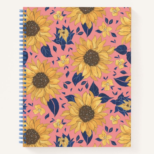 Carnet tourbillon de tournesol (Devant)