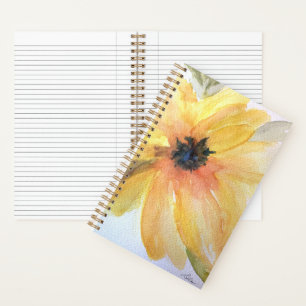 Carnet tourbillon de tournesol (5,5 x 8,5)