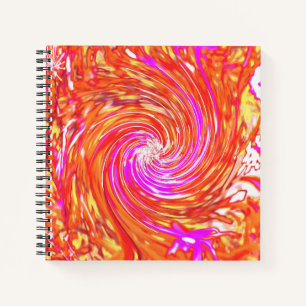 Carnet Tourbillon Floral Magenta Rétro et Couleurs d'Auto