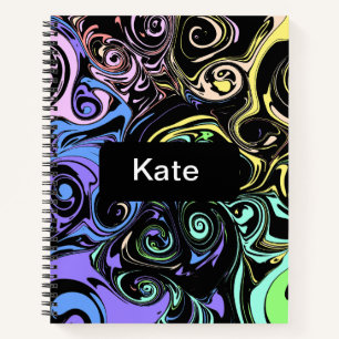 Carnet Tourbillons colorés abstraits