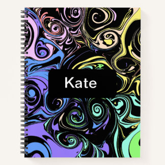 Carnet Tourbillons colorés abstraits