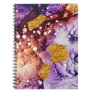 Carnet Tourbillons orientaux en or Peinture Abstraite