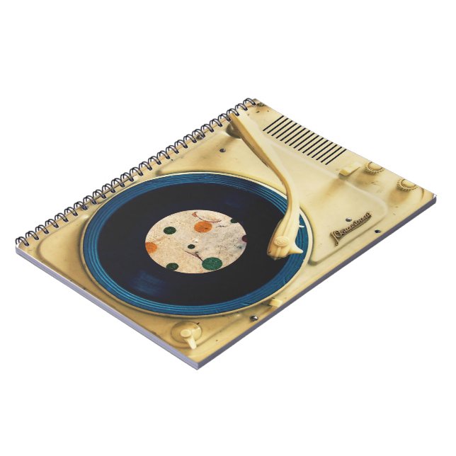 Carnet Tourne-disque vintage (Côté gauche)