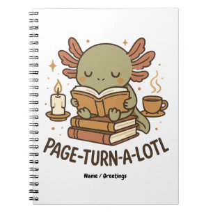 Carnet Tourne-page en quantité Mignon Axolotl de lecture
