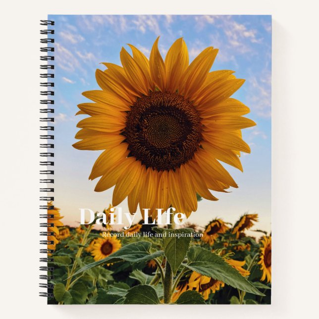 Carnet tournesol | Inspiration de la fleur (Devant)