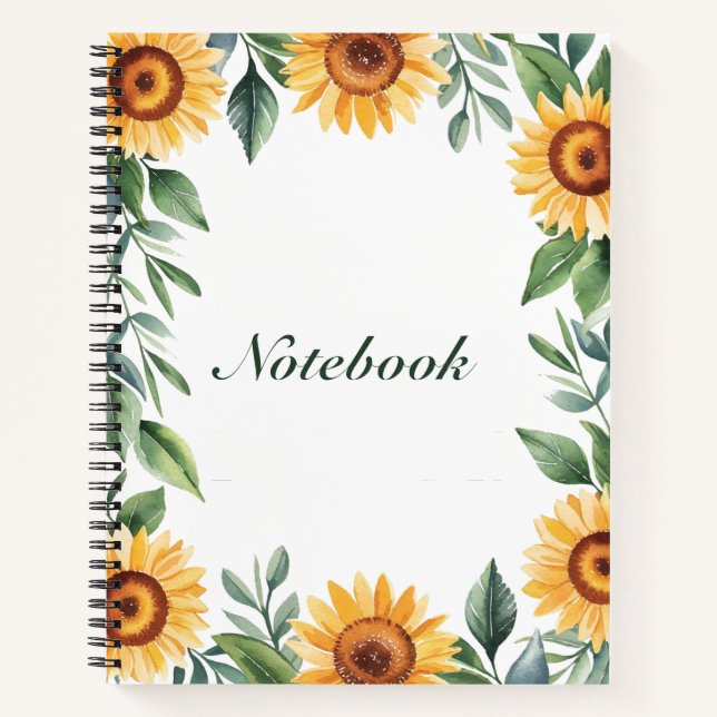 Carnet Tournesol jaune (Devant)
