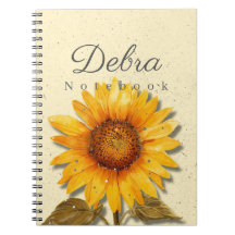 Carnet Tournesol Nom | Journal Floral Jaune