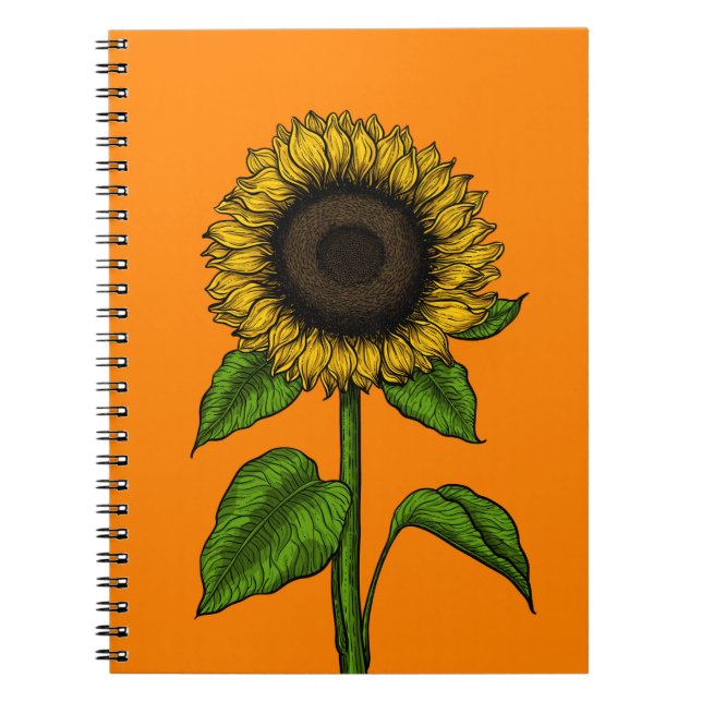 Carnet Tournesol orange (Devant)