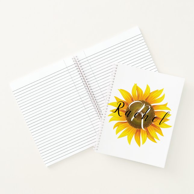 Carnet Tournesol personnalisé (Intérieur)