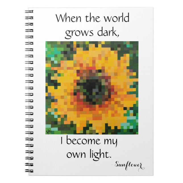 Carnet Tournesol Pixel Radiant (Devant)