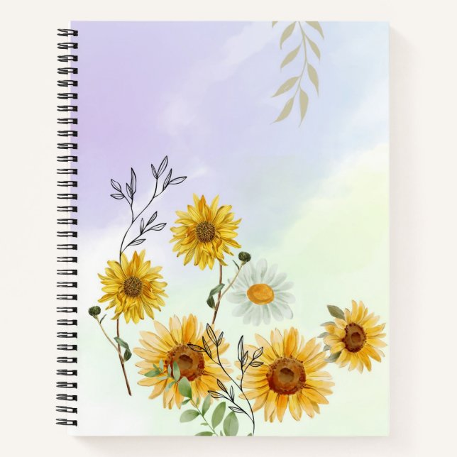 Carnet Tournesol pour vous garder organisé (Devant)