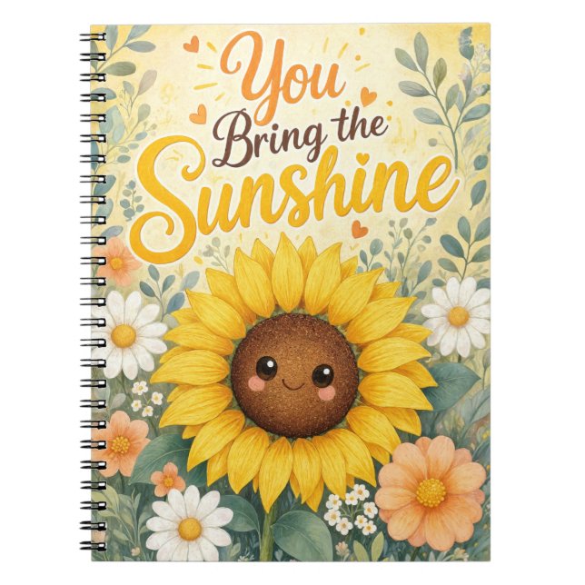 Carnet Tournesol : Vous apportez la lumière du soleil (Devant)