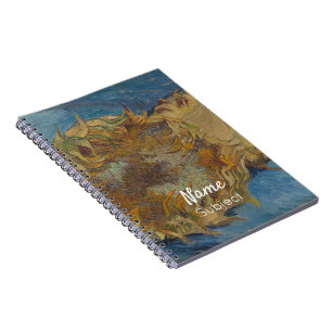 Carnet Tournesols jaunes de Van Gogh Fleurs personnalisée