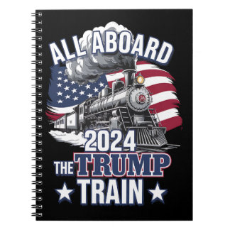 Carnet Tous à bord du train Trump Trump 2024 Patriotique 