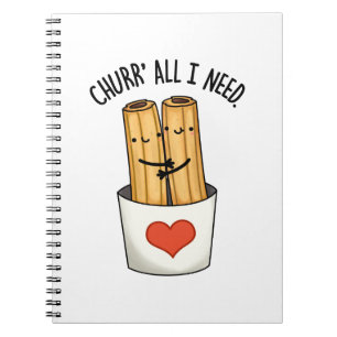 Carnet Tout ce dont j'ai besoin, c'est Churros, jeu de mo