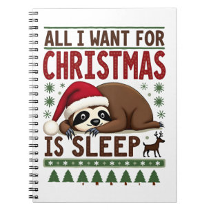 Carnet Tout ce que je veux pour Noël, c'est dormir - Funn