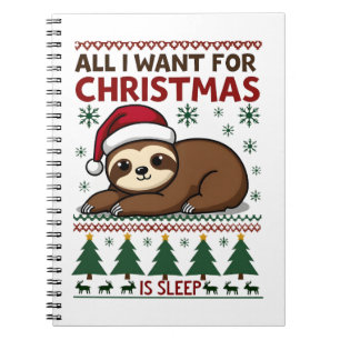 Carnet Tout ce que je veux pour Noël est de dormir - Funn