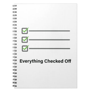 Carnet Tout est coché Minimaliste Productivité