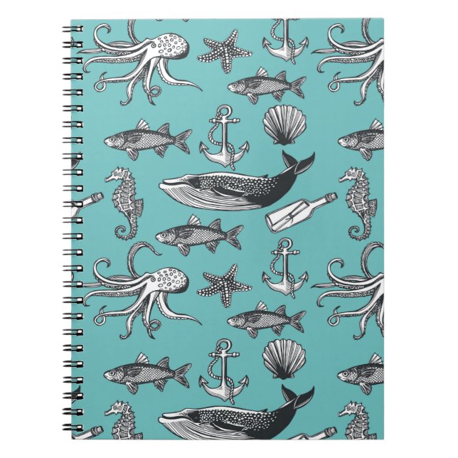 Carnet Tout Le Motif De Mer (Devant)