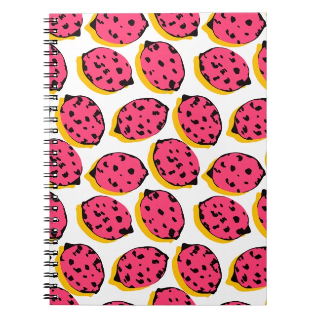 Carnet tout sur citron motif abstrait, art, arrière - pla (Devant)