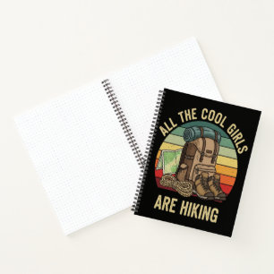 Carnet Toutes les filles cool font de la randonnée rétro