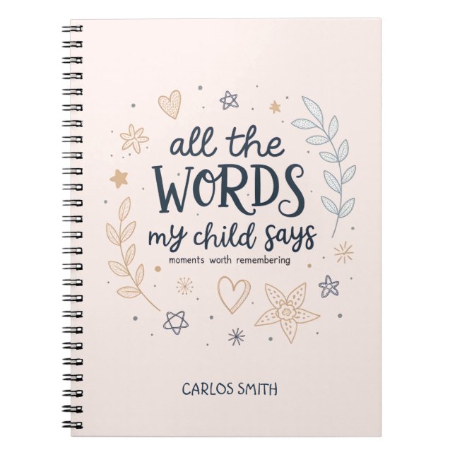 Carnet Toutes les paroles que mon enfant dit (Devant)