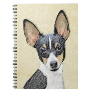 Carnet Toy Fox Terrier Peinture - Cute Original Chien Art