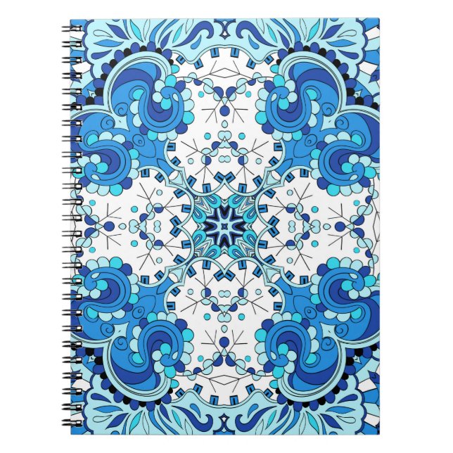 Carnet Tracery motif apaisant sans faille. Design Mehendi (Devant)