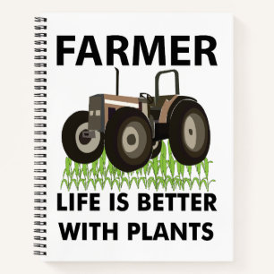 Carnet Tracteur agricole champ agriculteur