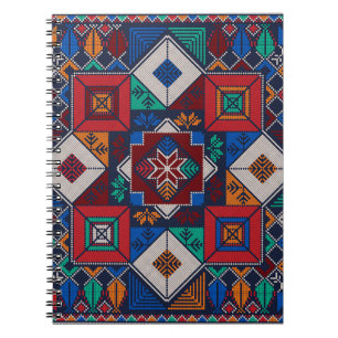 Carnet Traditionnel Palestine Broderie tatreez coloré