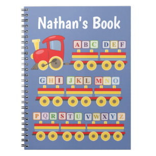 Carnet Train de jouets portant des blocs Alphabet Personn