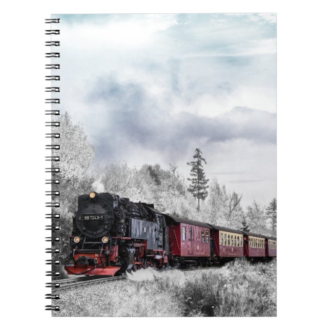 Carnet Train en hiver (Devant)