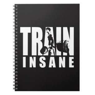 Carnet TRAIN INSANE - Deadlift - Gym Workout Motivational