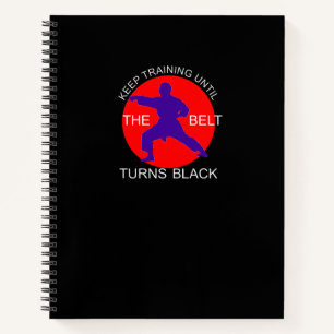 Carnet Train jusqu'à ce que la ceinture tourne noir porte