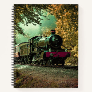 Carnet Train Locomotive Retro Leviers Vintages Automne