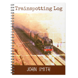 Carnet Train log, classique vapeur loco Tornado, votre no