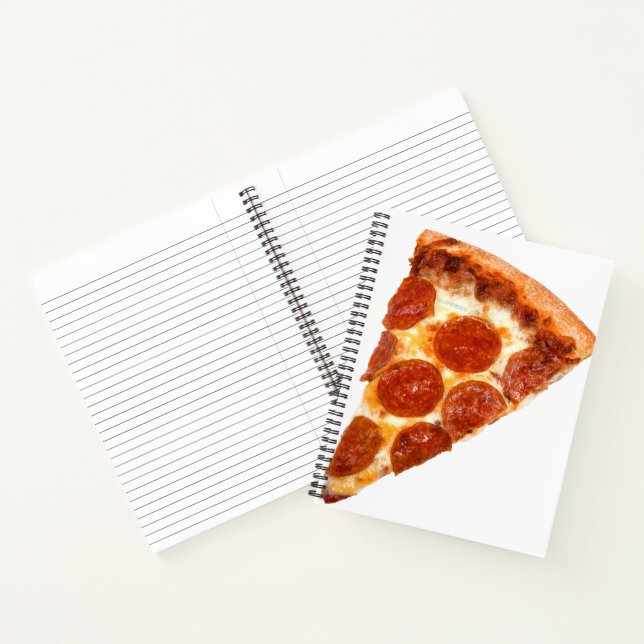 Carnet Tranche de pizza pepperoni classique de SlipperyJo (Intérieur)