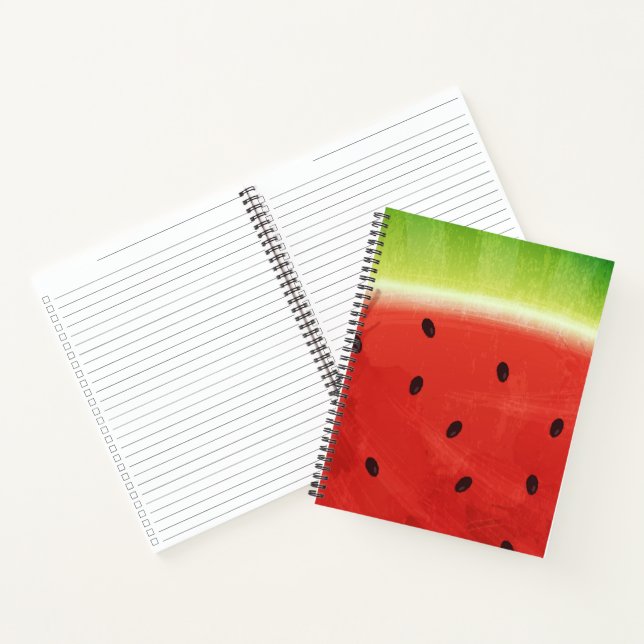 Carnet Tranche géante de pastèque à l'aquarelle mignonne  (Intérieur)