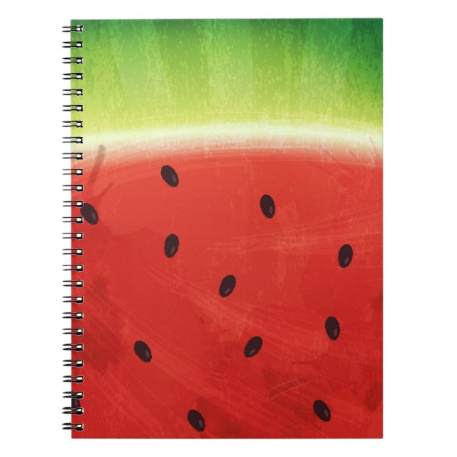 Carnet Tranche géante de pastèque à l'aquarelle mignonne  (Devant)