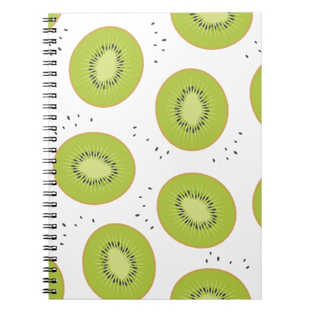 Carnet Tranches de fruits Kiwi, illustration transparente (Devant)