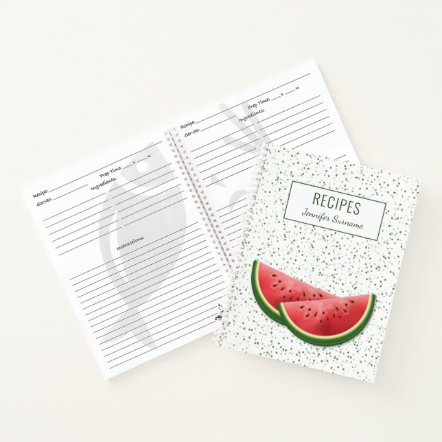 Carnet Tranches de recettes de melon d'été intitulées (Intérieur)