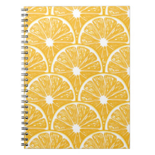 Carnet Tranches orange, motif de fruits tropicaux